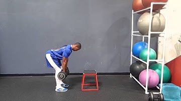 Dumbbell Hang Clean Box Step Up