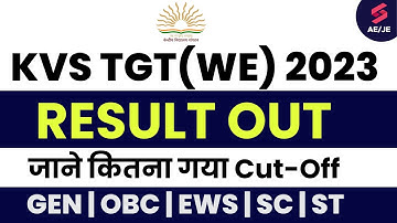 KVS Result 2023 | Official KVS TGT WE Result 2023 Out| How to check KVS TGT Result 2023