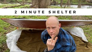 How to build a simple Lean-to Shelter in 2 minutes by Climbing Bushcrafter 1,707 views 4 years ago 5 minutes, 49 seconds