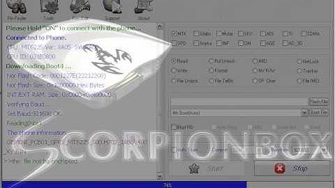 SLK S3850 .read flash with scorpion box by advantage