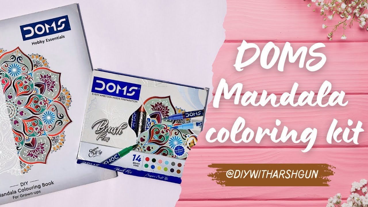 DOMS Mandala colouring kit - YouTube