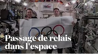 Les JO de Tokyo finis, l'astronaute Hoshide passe le relais olympique à Pesquet à bord de l'ISS