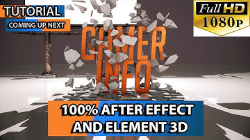 After Effects || Element 3D || Ground Break Title|| YouTube || NPS3D