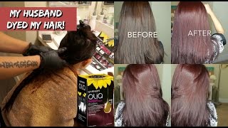 Garnier Olia : Challenged my husband to dye my hair!