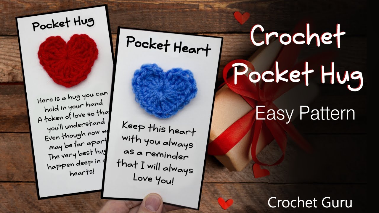 Crochet Pocket Hug Pattern - Crochet Heart for Valentine's Day