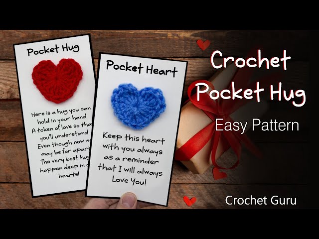 Crochet Pocket Hug Pattern - Crochet Heart for Valentine's Day 