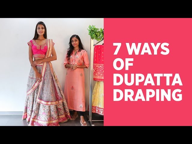 7 NEW Ways of Draping a Dupatta on Lehenga