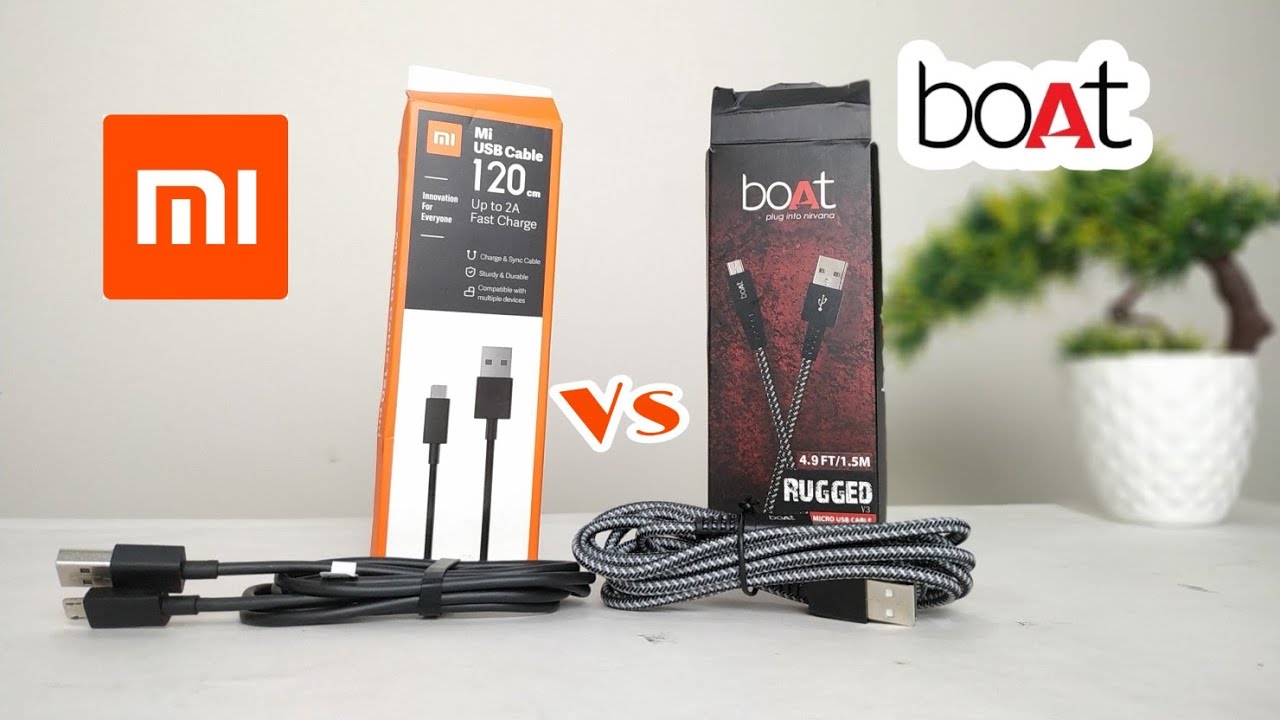 (Xiaomi) Mi Vs boAt Charging Cable Comparison, Which is the best cable