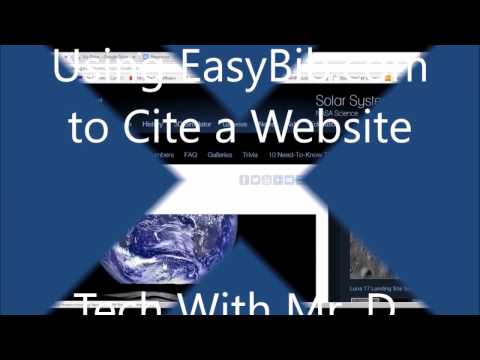 Using EasyBib to Cite a Website