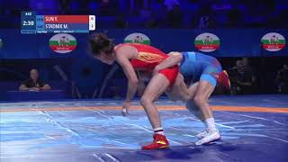 1/2 WW - 50 kg: Y. SUN (CHN) v. M. STADNIK (AZE)