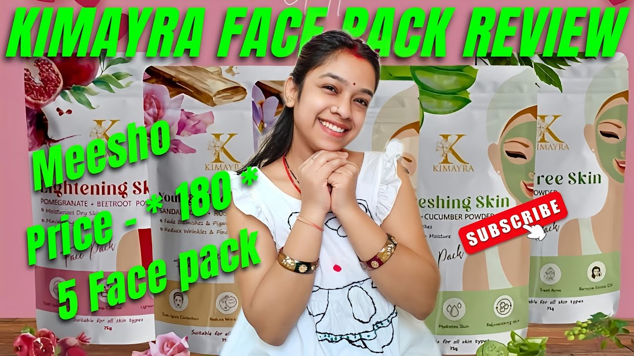 KIMAYRA face pack review from meesho 🤩 