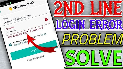 2nd line login fix error problem fixed | An Error has occurred Problem fixed || My Tricker 2M