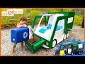 Trash day with kids ride on garbage truck &amp; landfill trip Educational how recycling works | Kid Crew