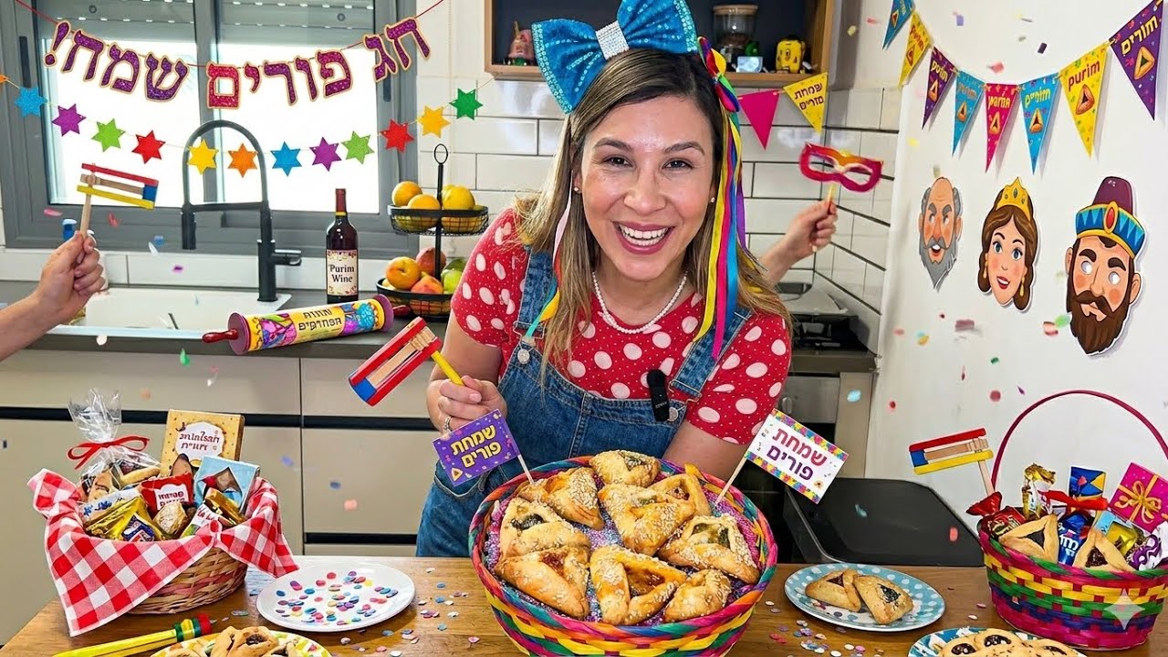 ללוש מכינה אזני המן פיצה לפורים