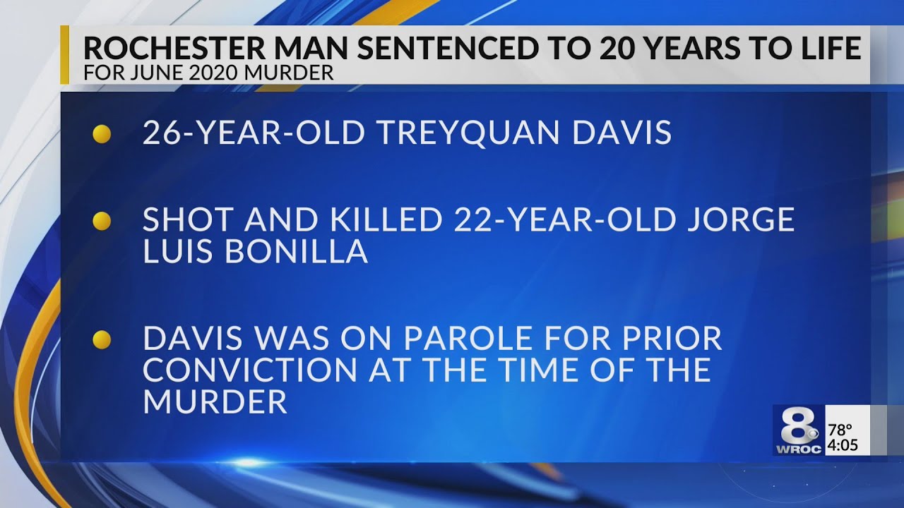 Rochester parolee sentenced to 20 years to life for murder - YouTube