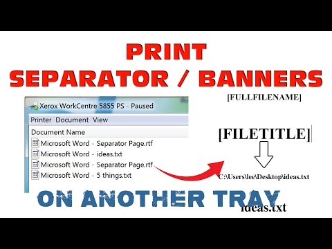 How to batch print separators from a different printer tray