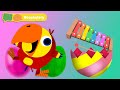 Learning First Words w Larry The Bird -Xylophone | Sensory Stimulation for Babies | First University