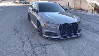 2016 Audi A6 3.0 with Rs7 forged 20” oem wheels Powder coated black