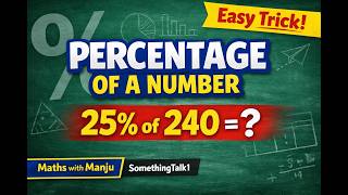 Percentage of a Number | Easy Trick Method | Maths with Manju | SomethingTalk1