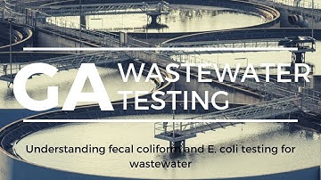Georgia: Understanding fecal coliforms and E  coli testing for wastewater