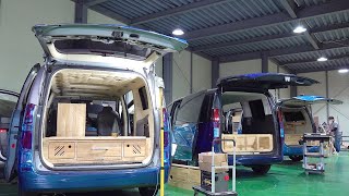 Process of Turning Used Car Into Camper Van. Luxury Campervan Manufacturing Process