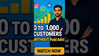 From 0 To 1,000 Customers Without Spending On Adsheres The Exact Strategy We Used No Fluff.