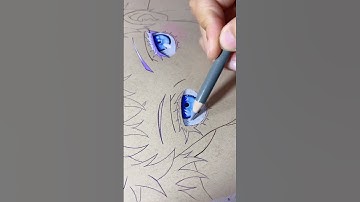 Gojo eyes coloring #gojosatoru #jujutsukaisen #anime #animeboy #drawing #shorts