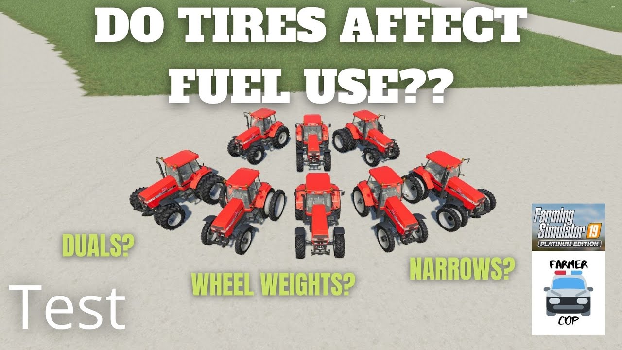 DO TIRES AFFECT FUEL USE? Farming Simulator 19 Test Video YouTube