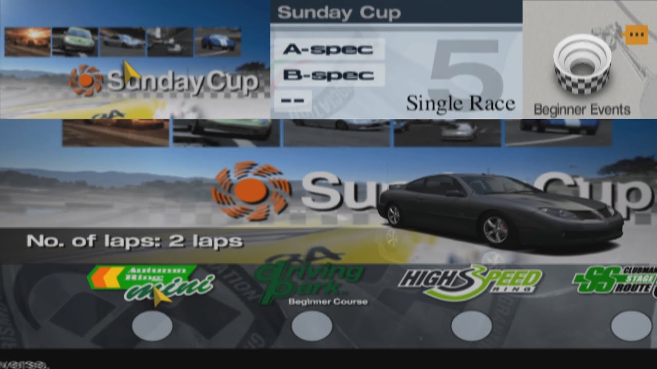 Gran Turismo 4, Playthrough, Sunday Cup 1-5