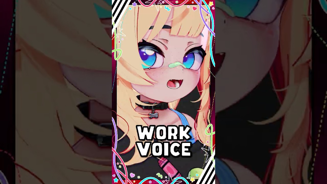Work Voice VS Real Voice Hits Different 💀 #vtuber #voicereveal #shorts
