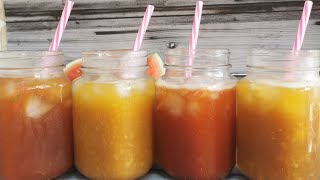 4 مشروبات صيفية باردة ومنعشة | مشروبات الصيف | شاي مثلج بأربع نكهات مختلفة | ايس تي بنكهات مختلفة