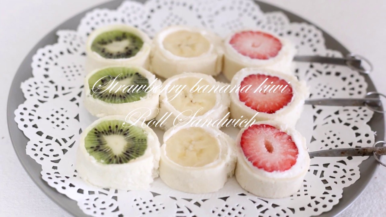 크림치즈롤 딸기샌드 바나나롤 키위 과일샌드위치 만들기✿ Strawberry banana kiwi roll sandwich