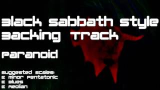 Black Sabbath Paranoid Backing Track: 440 Standard E Tuning, No Solo, E Minor, 70s Rock chords