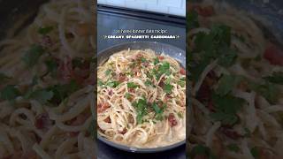 Creamy Spaghetti Carbonara?✨ datenightideas dinnerrecipes pastarecipes