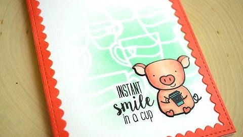 Coffee Lovers Card with Create a Smile Stamps and Stencils