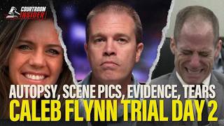 Caleb Flynn Trial Day 2: Autopsy photos, crime scene images, evidence, sobbing and more