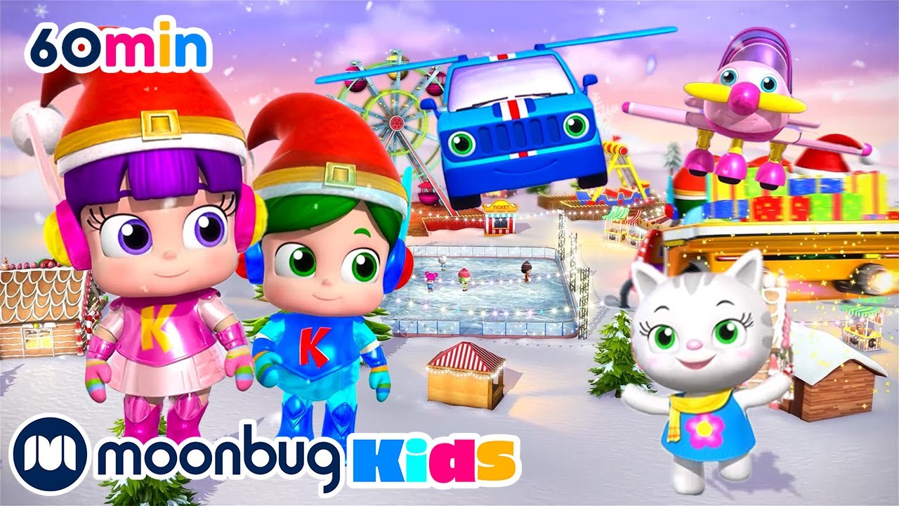 ⁣Natal é Magia  | 1 HORA DE KiiYii | Moonbug Kids - Músicas Infantis em Português