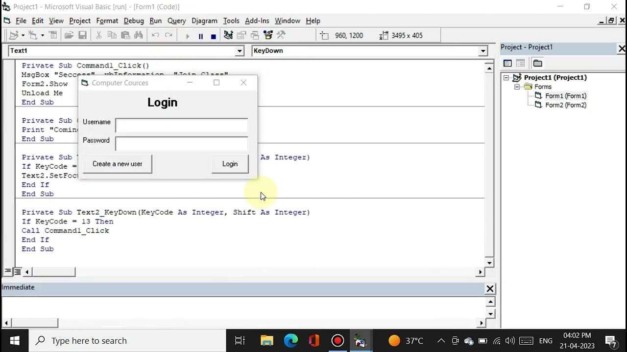 Enter Key TextBox Move or other command without beep sound in VB6 YouTube
