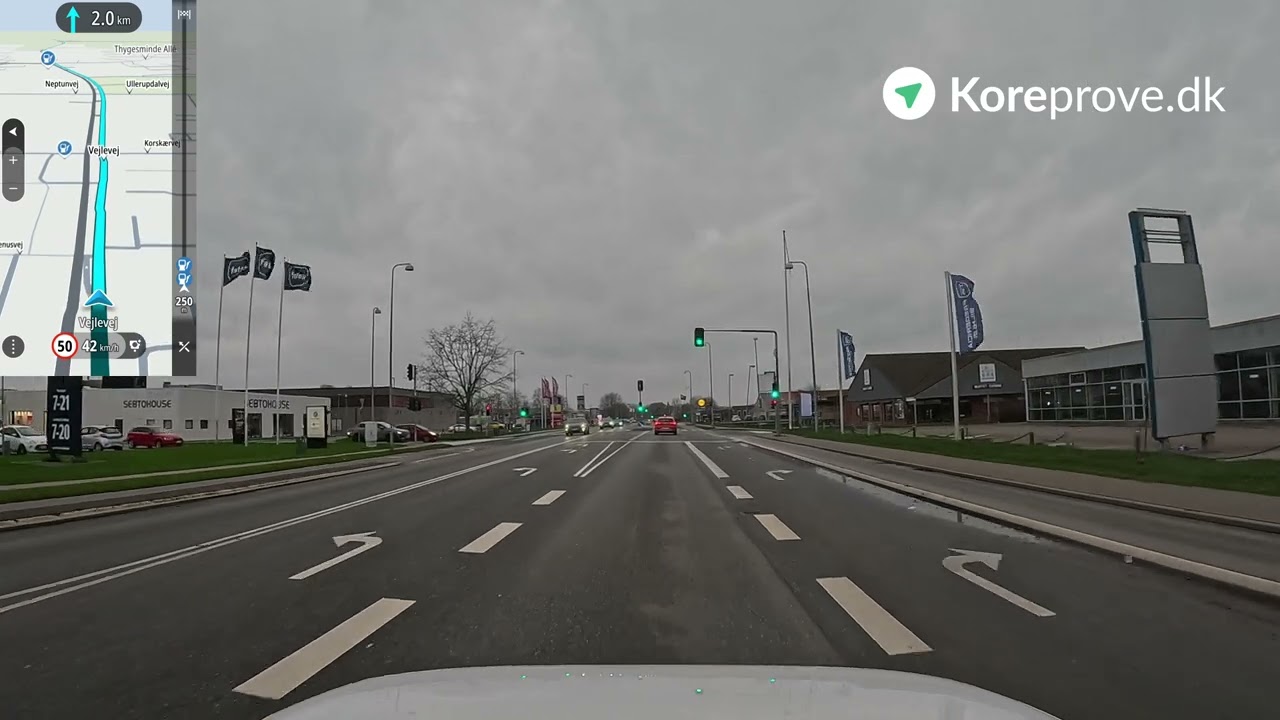 Køreprøve rute Fredericia - Fredericia Staudehaven