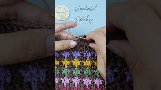 #Shorts Beautiful Crochet Stitches Pattern at the end of the project | Vivi Berry Crochet