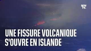 Islande: les images de la fissure volcanique qui s’est ouverte près de Reykjavik