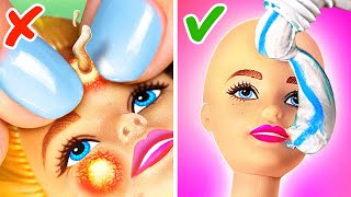 Barbie in the toilet alert! 💩💄 Time to test my makeover skills 💅✨