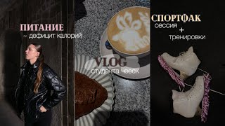 картинка: спортфак, сессия, тренировки и питание 🤍 влооог