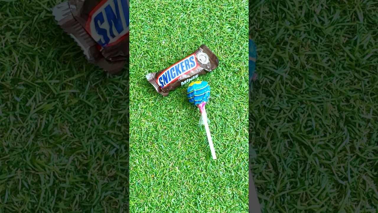 Snickers Chocolate 🍫 & ChupaChups Lollipop Blue Candy ASMR Videos 