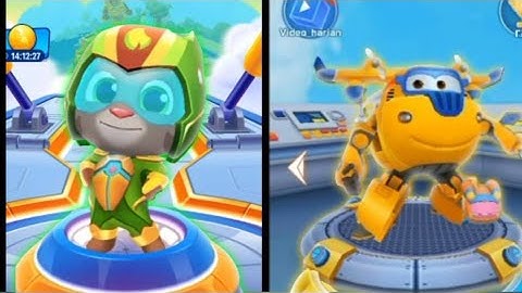Super wings jett run Vs Talking Tom Hero Dash - Android Gameplay #talkingtomherodash #superwings