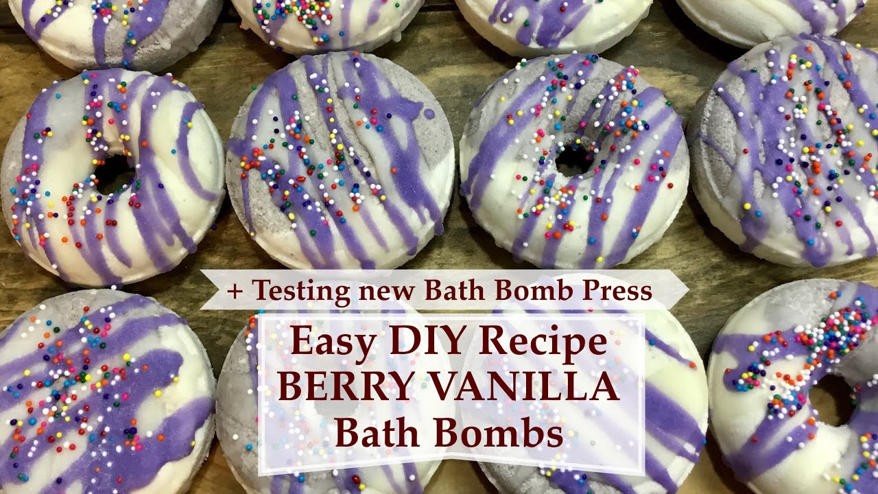 DIY Recipe! BERRY VANILLA Bath Bombs w/ Cocoa Butter Drizzle + Testing ...
