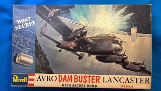 Revell 1964 Avro Lancaster “Dam Buster” Vintage Model Airplane Kit Review Unboxing 