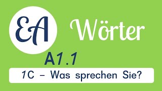 03 | 1C | A1.1 | Was sprechen Sie | Einfach Deutsch lernen | Wortschatz