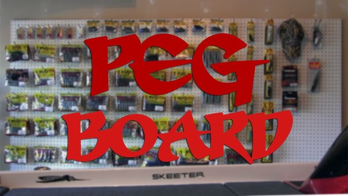 HOW TO BUILD A GARAGE DOOR PEG BOARD FOR FISHING TACKLE STORAGE 