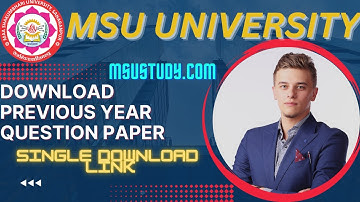 MSU University  Saharanpur Uttar Pradesh Previous Year Question Paper Free Download | MSUSTUDY.COM